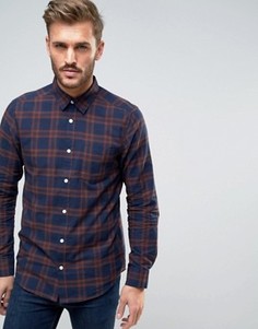 Темно-синяя рубашка классического кроя в клетку New Look - Темно-синий