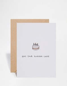 Поздравительная открытка на день рождения Ohh Deer Eat Your Cake - Мульти
