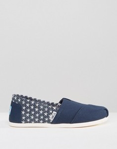 Темно-синие эспадрильи с принтом звезд TOMS - Темно-синий
