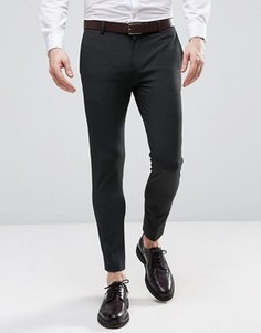 Укороченные строгие брюки скинни ASOS - Серый