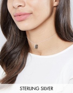 Позолоченное и серебряное ожерелье-чокер с подвеской Love You To The Moon & Back ASOS - Мульти