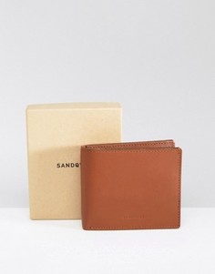 Коричневый кожаный бумажник Sandqvist Bill - Коричневый