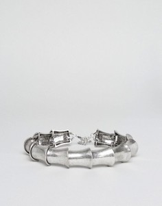 Серебристое ожерелье-чокер в стиле доспехов ASOS - Серебряный