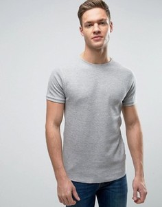 Обтягивающая футболка из вафельного трикотажа Bellfield - Серый