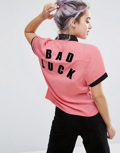 Рубашка Lazy Oaf Bad Luck Greaser - Розовый