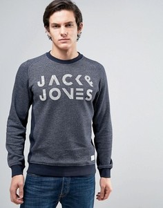 Свитшот с графическим принтом Jack & Jones Core - Темно-синий