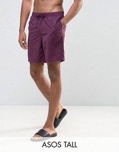 Фиолетовые шорты для плавания средней длины ASOS TALL - Фиолетовый