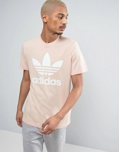 Розовая футболка с логотипом adidas Originals BQ5404 - Розовый
