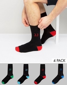 4 пары носков с логотипом Jack & Jones - Черный