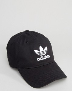 Черная кепка с трилистником adidas Originals BK7277 - Черный