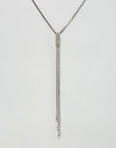 Ожерелье с длинной подвеской ASOS - Серебряный