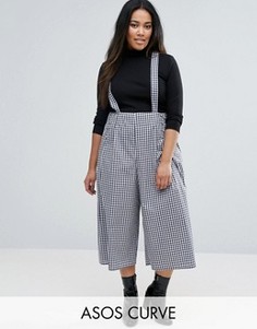 Кюлоты в клеточку с лямками ASOS CURVE - Мульти