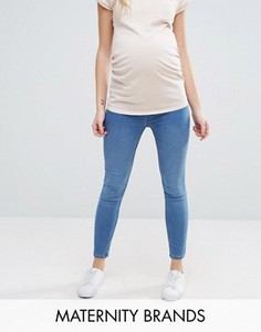 Джеггинсы скинни с посадкой под животиком New Look Maternity - Синий