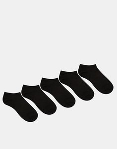 5 пар спортивных носков ASOS - Черный