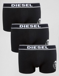 Набор из 3 черных боксеров-брифов Diesel Mohawk - Черный