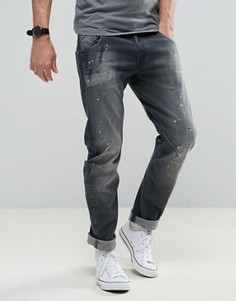 Серые узкие джинсы с эффектом брызг краски G-Star Arc - Серый
