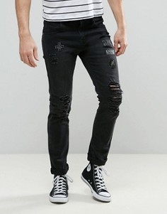 Черные джинсы скинни с нашивками Always Rare Tyler - Черный