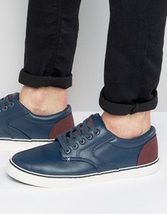 Темно-синие кроссовки с контрастной отделкой New Look - Темно-синий