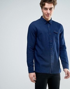 Джинсовая фактурная рубашка Tommy Hilfiger - Синий