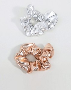 Набор из 2 резинок для волос цвета металлик ASOS - Мульти