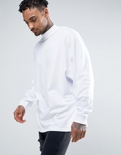 Белый свободный лонгслив с рукавами летучая мышь ASOS - Белый