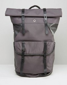 Парусиновый рюкзак ролл-топ с кожаной отделкой Stighlorgan Ronan - Серый