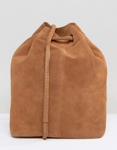 Замшевая сумка-мешок Selected Femme - Коричневый