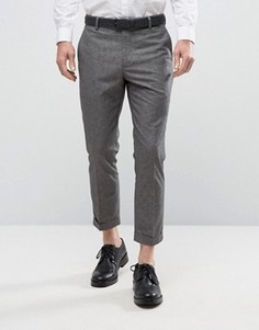Серые укороченные брюки в строгом стиле New Look - Серый