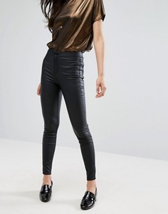 Супероблегающие джинсы с покрытием New Look - Черный