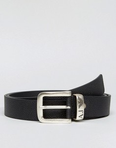 Черный кожаный ремень Armani Jeans - Черный