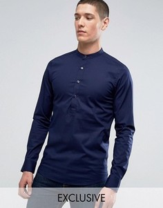 Приталенная рубашка Only & Sons - Темно-синий