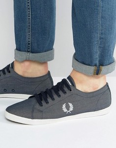 Кеды из ткани шамбре Fred Perry Kingston - Темно-синий