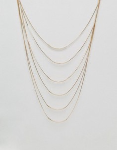 Многорядное ожерелье с эффектом драпировки DesignB - Золотой