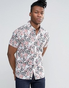 Рубашка с короткими рукавами и тропическим принтом Pepe Jeans - Коричневый