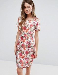 Платье-тюльпан с принтом QED London - Розовый