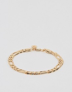 Золотистый браслет из цепочки плетения фигаро Chained & Able - Золотой