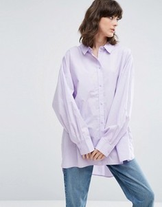 Oversize-рубашка Weekday - Фиолетовый