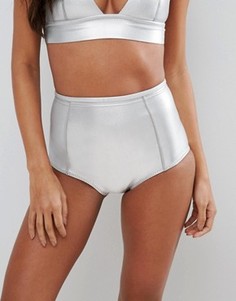 Трусы бикини из неопрена с завышенной талией Billabong - Серебряный
