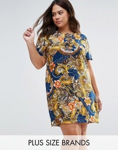 Платье со шнуровкой на груди Alice & You Plus - Мульти