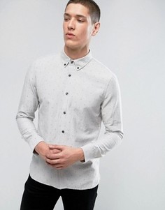 Приталенная рубашка в горошек Burton Menswear - Серый