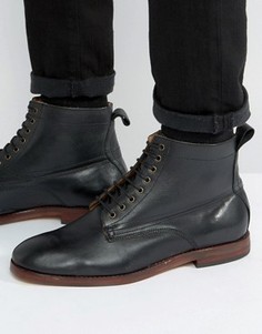Кожаные ботинки на шнуровке Hudson Forge - Черный