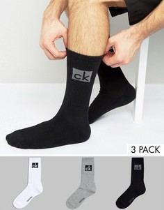 3 пары носков с логотипом Calvin Klein - Мульти
