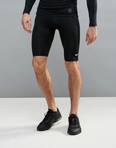 Черные удлиненные шорты с компрессионным эффектом Nike Training Pro 703086-010 - Черный