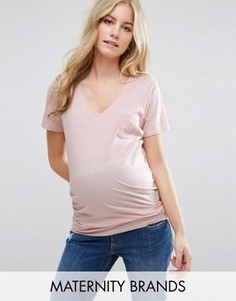Футболка для беременных с карманом New Look Maternity - Розовый