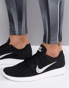 Черные кроссовки Nike Running Free Run Flyknit 831069-001 - Черный