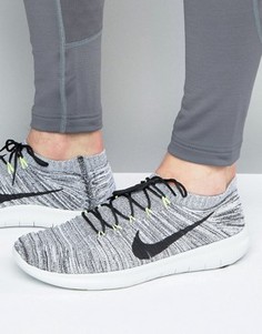 Серые кроссовки Nike Running Free Run Motion Flyknit 834584-100 - Серый