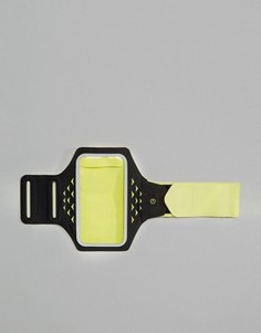 Желтый браслет на предплечье с держателем для телефона и светодиодными лампами Hama Active Sports XL - Желтый