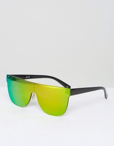 Солнцезащитные очки без оправы с плоским верхом ASOS - Красный