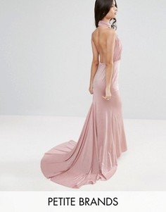 Платье макси с открытой спиной City Goddess Petite - Розовый