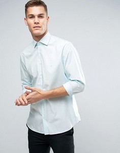 Рубашка узкого кроя в полоску Calvin Klein - Зеленый